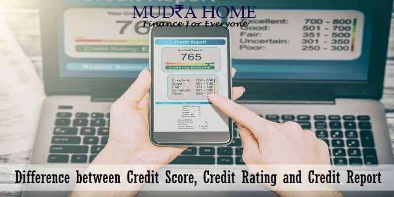 Difference between Credit Score, Credit Rating and Credit Report